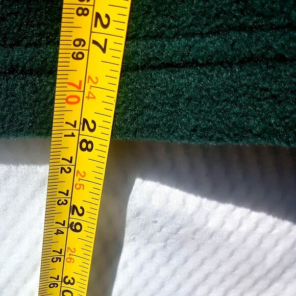 North End Men's Sweater Medium Hunter Green 1/4 Zip Fleece Pullover Orange Bolt - Picture 11 of 13